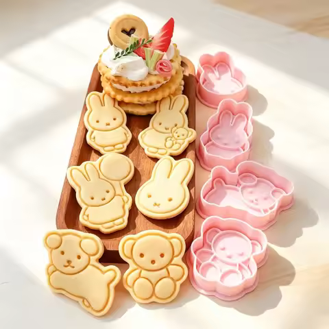 Hot Cartoon Miffy Series Cookie Mold Cute Creativity DIY Simulation Biscuit Printing Mold Bakery Sup