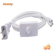 UMISTY 3pin T5 T8 LED Switch Wire, Copper Plastic 10ft LED Tube Power Extension Cord, Portable White 10ft LED Light Fixture Extension Cable Electrician