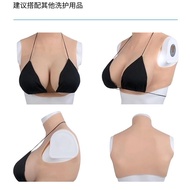 偽娘義乳自然色 清涼掛頸款義乳D cup cosplay   義乳cos矽膠假胸男用cd變裝用品女裝大佬仿真水滴形假乳房穿戴 胸墊