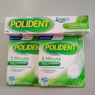 POLIDENT GUM 60g Fresh Mint Plus 4 tablets POLIDENT CLEANSER