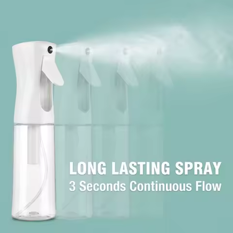Superfine Spray Bottle–Spraying Works Upside Down, Alcohol Compatible for 99.9% Disinfection, Skin H