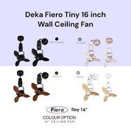 Deka Fiero Tiny 16 inch Wall Ceiling Fan 8 Speed Dc Motor With Remote Control Dual Mount