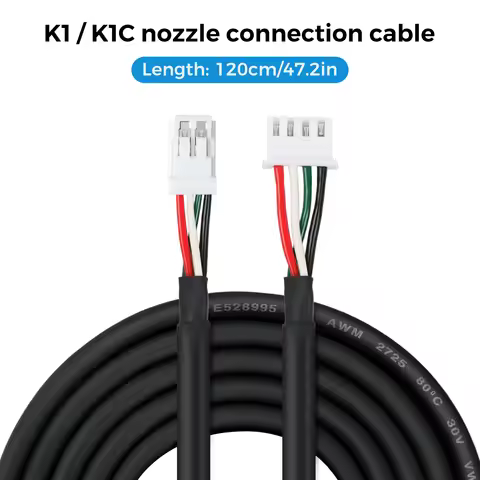 Creality K1/K1C printer Nozzle Connection Cable _4P Color _Drag Chain Cable 120cm 1pc for K1/K1C Ori