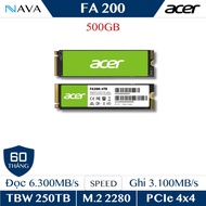 SSD Acer FA200 500GB NVMe Gen4 PCIe 4x4, M.2 2280, 5 Years