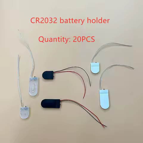 20pcs CR2032 CR2025 Button Coin Cell Battery Socket Holder Case Cover With ON/OFF Switch 3V x2 6V Ba