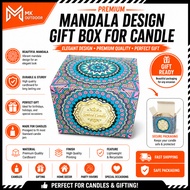Mandala Design Gift box for Candle/Cookies box/Cake box/Mooncake box/Biscuits Box/Tart box 1pcs/kota