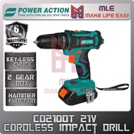 POWER ACTION 21V Cordless Impact Drill CD2100T