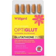 Wellgard Optiglut Liposomal Glutathione GSH Women's Skin Care Beauty Supplement 30 Vegan Capsules 1 