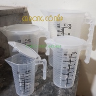 Measuring Cup (Measurement Cup) High Quality Plastic Volume 100CC 250CC 500CC 1000CC With Lid With 2 Sides Divider