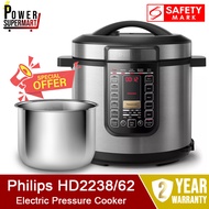 Philips HD2238 Pressure Cooker 8 Litres. Option to Purchase Philips HD2774 Stainless Steel Inner Pot. Safety Mark Approved. Local SG Stock. 2 Years Warranty. Express Delivery Guaranteed