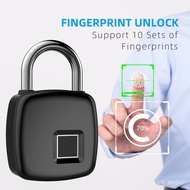 Fingerprint Padlock Waterproof Smart Keyless Security Lock B Rechargeable Anti-Theft Fingerprint Lock For Cabinet Door L