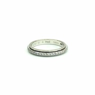 Piaget 伯爵 18k白金 時來運轉 滿鑽 窄 51碼 戒指