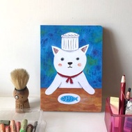 空白牛皮厚筆記本 ∣ 貓咪廚師