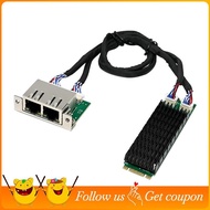 M.2 B+M to RJ45 Network Card I210-T2 Dual Port RJ45 Gigabit Ethernet LAN Adapter Server Industrial C