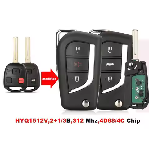 jingyuqin 3buttons For Lexus ES300 FJ GX470 HYQ1512V LX470/570 RX300 GS300 IS200 Car Key 312Mhz 4D68