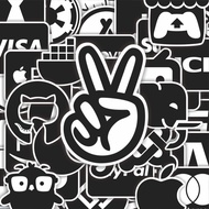 HP 100PCS Cute Stickers Font Awesome Brands Aesthetic Stickers Waterproof Stickers Adhesive Stickers