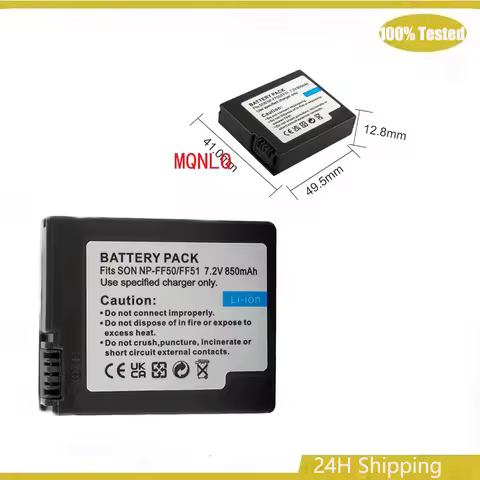 1 PCS NP-FF50 Battery Compatible with Sony NP-FF51 NP-FF51S NP-FF50 BPF-500 DCR-IP220E DCR-IP200K DC