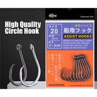 Japan Qualtiy Circle Hook Carbon Steel Sharp Durable Strong 自杀钩 回旋钩 Circle Hook Fishing Hook