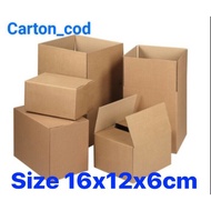 Carton box size 16x12x6cm
