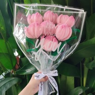 [Shipped Within 1-3 Days] 7 Velvet Flower Bouquets Wrapped In Plastic