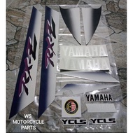 STRIPE STIKER YAMAHA RXZ PURPLE YAHOO KUNING YAHOO REPRODUCTION