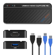 4K HDMI Video Capture Card, USB 3.0 Game Capture Card for Live Streaming, 4K30 Full HD 1080P 60fps f