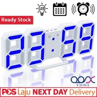 NIGHT MODE Auto Dimming 3D LED Alarm Clock 12 / 24 Hour Temperature Induction Display Digital Clock 
