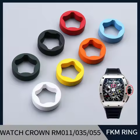 Fit For Richard Mille RM011 RM035 RM055 Multi Colors FKM Rubber Ring Watch Crown Replacement Parts T