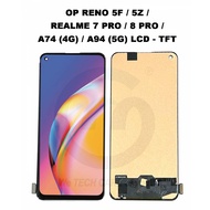 Rti / BOS> LCD TS NCELL RENO 5F / 8Z / F19/RLM 8 4G/8 PRO/7 PRO/Q2 PRO/ X7/ 7Z 5G BLACK QUALITY