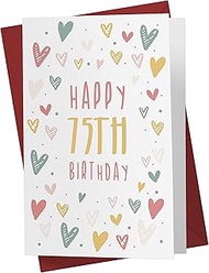 75th Birthday Card for Him Her - 75th Anniversary Card for Dad Mom - 75 Years Old Birthday Card for 