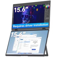 VisionOwl Stacked Portable Monitor 15.6inch Dual Screen Foldable Travel Display 1080P 120% sRGB ΔE<2