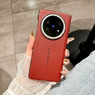 หน้าจอพับเก็บได้เคสชาร์จหนังธรรมดาป้องกันการตกหล่นสำหรับหน้าจอพับเก็บได้สำหรับ Vivo X Fold 5เคสโทรศั