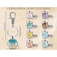 Christian Bible Verse Keychain Inspirational Faith Keyring Gift