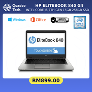 (Refurbished) Hp EliteBook 840 G4 Laptop 14" Intel Core i5-7th Gen 16GB 256GB SSD , (Touch/ Non-Touch)