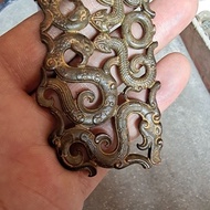 Antique Antique Miscellaneous Items Country Collection Old Items Pure Copper Seiko Carving Double Dr