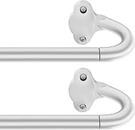 JRZOO 2 Pack Wrap Around Curtain Rods 18 to 60 Inch(1.5-5 Feet),5/8 Inch Adjustable Blackout Curtain