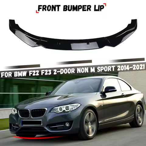 Front Bumper Lip Splitter Diffuser For BMW F22 F23 218i 218d 220i 220d 2-Door Non M Sport 2014-2021 