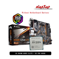 AMD Ryzen 5 4650G R5 4650G CPU + GA B450M AORUS ELITE Motherboard Suit Socket AM4 All new but withou