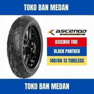 ASCENDO 140/60-13 MOTORCYCLE OUTER TIRE Ring 13 TL TUBELESS BLACK PANTHER