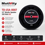 (SEBIJI) MOTIVITY 15" Woofer unit Speaker 200 watt 8 ohm 15 Inch Speaker Driver - TD-15A-0007