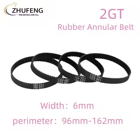 3D Printer Accessories 2GT Rubber Annular Synchronous 2M Pitch Length Belt Bandwidth 6mm Perimeter 9