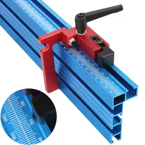 75 Type Blue Aluminum Profile Router Fence 40/50cm Multi T-Track Table Saw Fence Woodworking T-Slot 