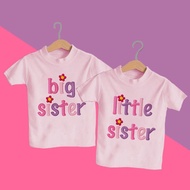 Tshirt Pink Girls Baby Cute Top Sisters Tee MonikGrshop Group Matching outfit