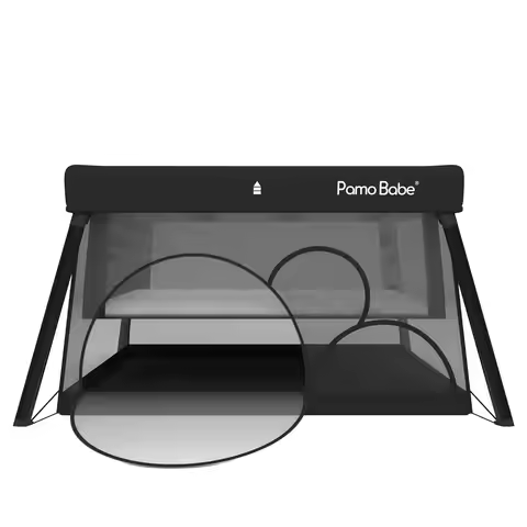 Lightweight Portable Baby Travel Crib Playpen with Bassinet - Easy Setup & Compact Fold