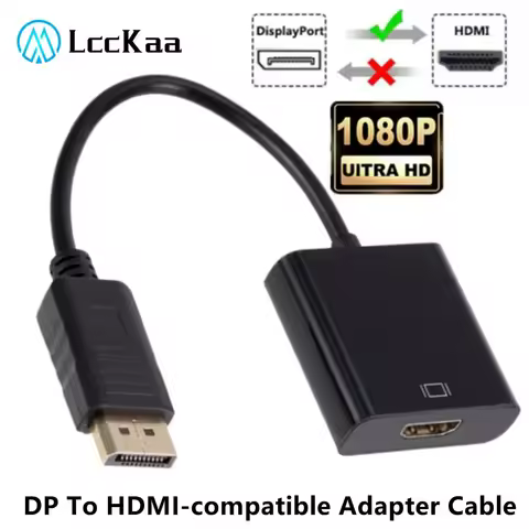 DP to HDMI-compatible Cable Adapter DP Male to HDMI Female For HP/DELL Laptop PC Display Port to 108