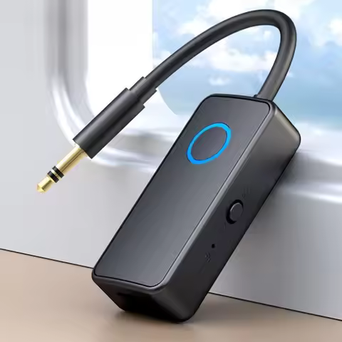 1PCS Car Bluetooth 5.4 Transmitter​ Dual-Mode (TX or RX)​​ ​Low-Latency Connection​ ​3.5mm AUX Recei