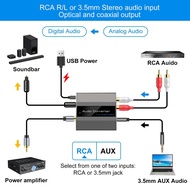 Analog to Digital Audio Converter to Optical with Optical Cable Audio Digital Toslink and Coaxial Au
