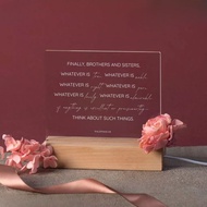 你們都要思念 腓立比書4:8 恩典之光 聖經經文LED燈 經文禮物