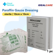 [Cloud Farmasi] PARAFFIN GAUZE DRESSING (STERILE), 10CM x 10CM - 10pieces/box