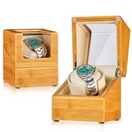 ‍🚓Bamboo Wood Shaking Watch Mechanical Watch Automatic Winder Transducer Watch Roll Case Watch Storage Box